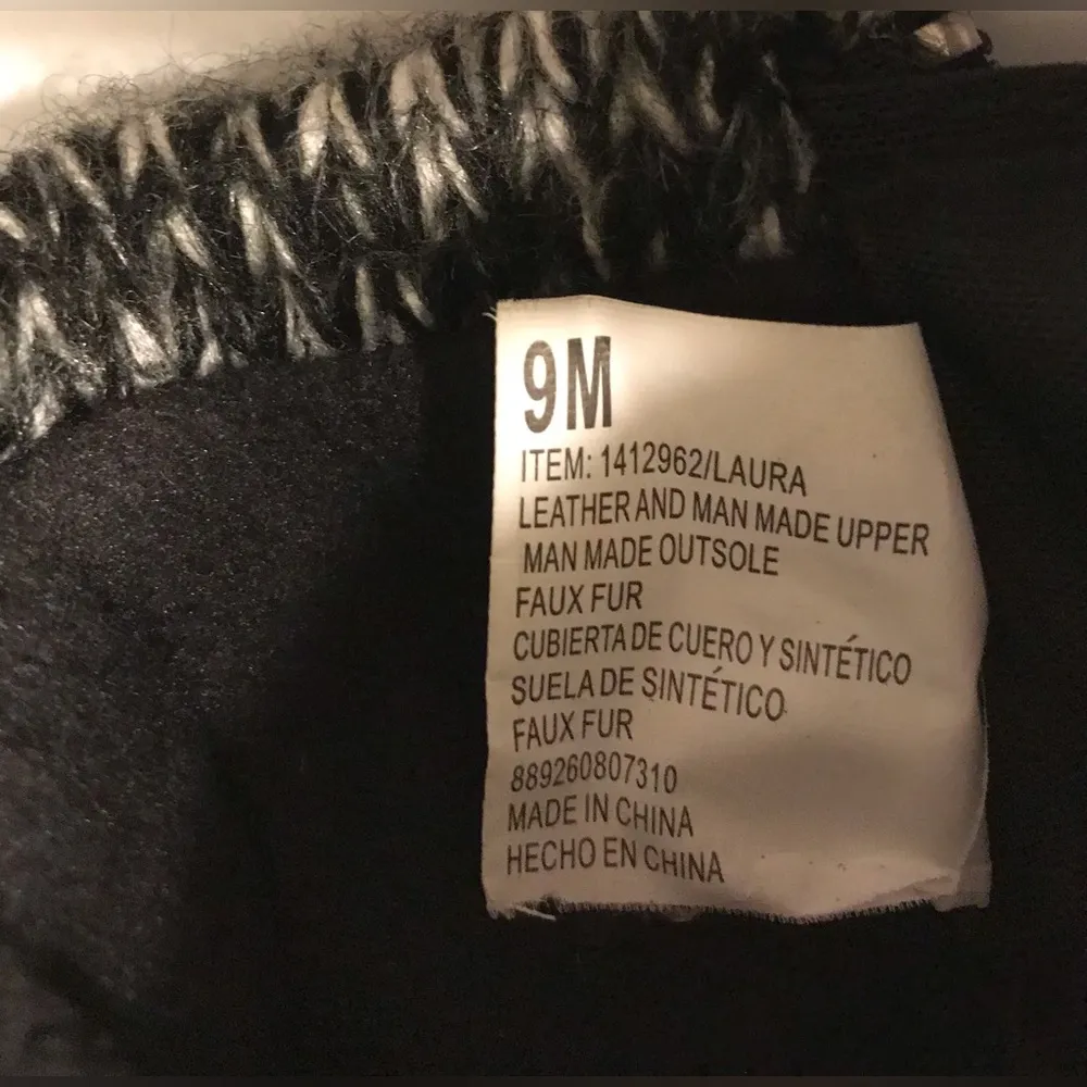 Khombu Laura leather black water repellant booties women size 9M - Image 14