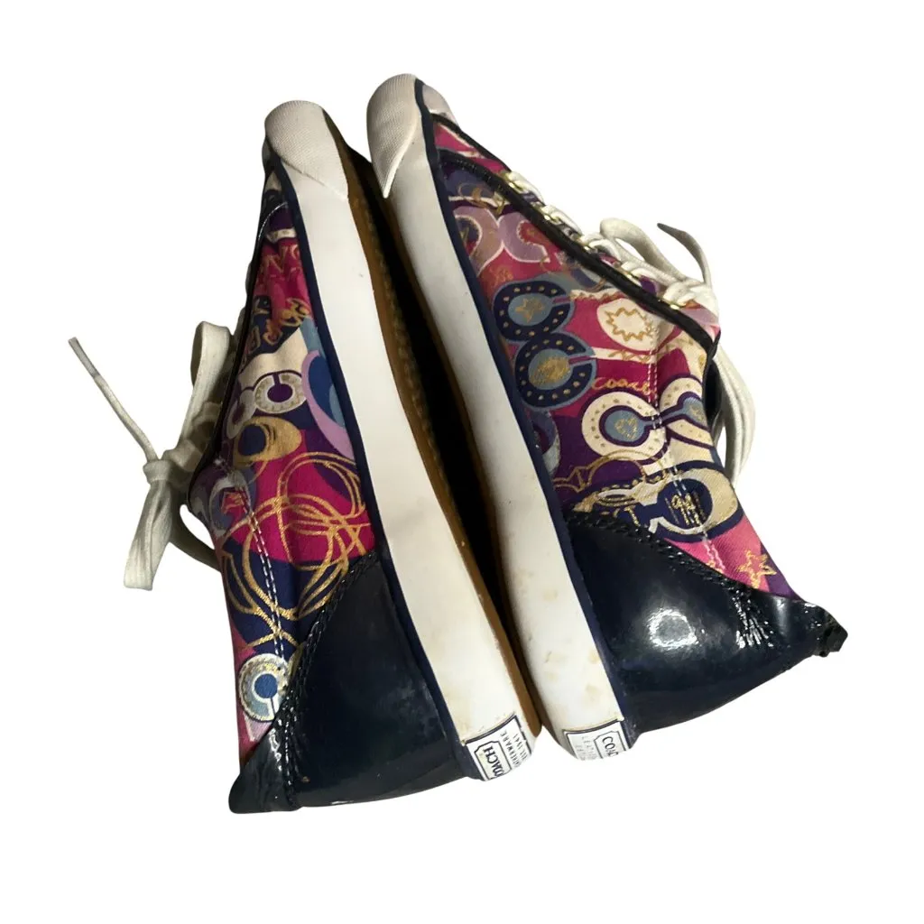 Coach Womens multicolor POPPY Canvas Sneakers  Leather Accents 8.5 Y2K  casual - Image 6