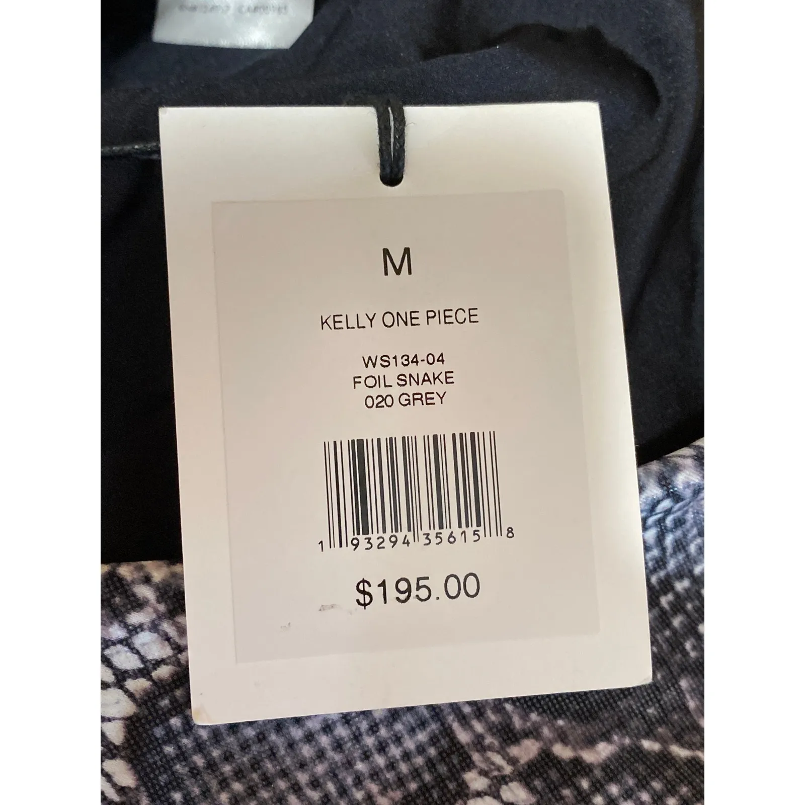 NEW Onia Kelly Gray Snakeskin Print Sleeveless Scoop Neck One Piece Swimwear M - Image 4