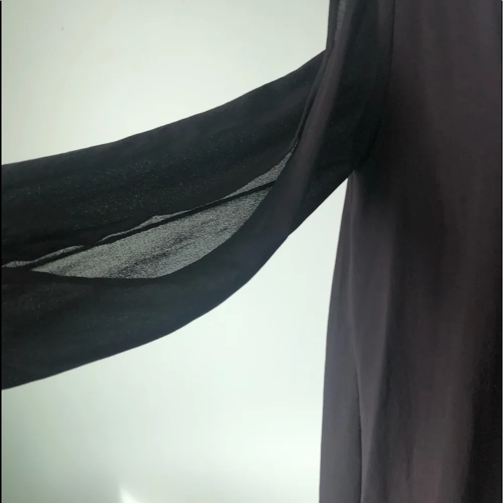 Ailaduo Black dress with shear sleeves Size L - Image 14