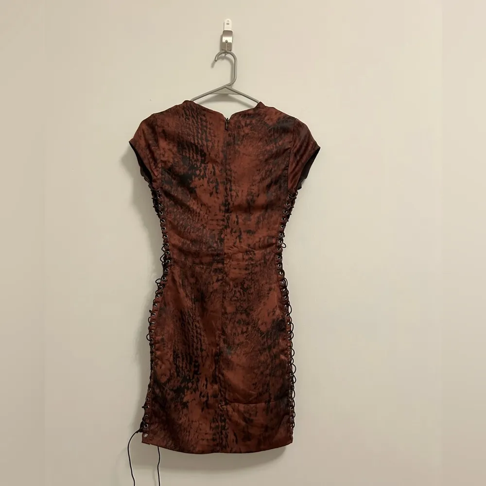 Daphne Cord Up Laced Mini Dress size XS - Image 5