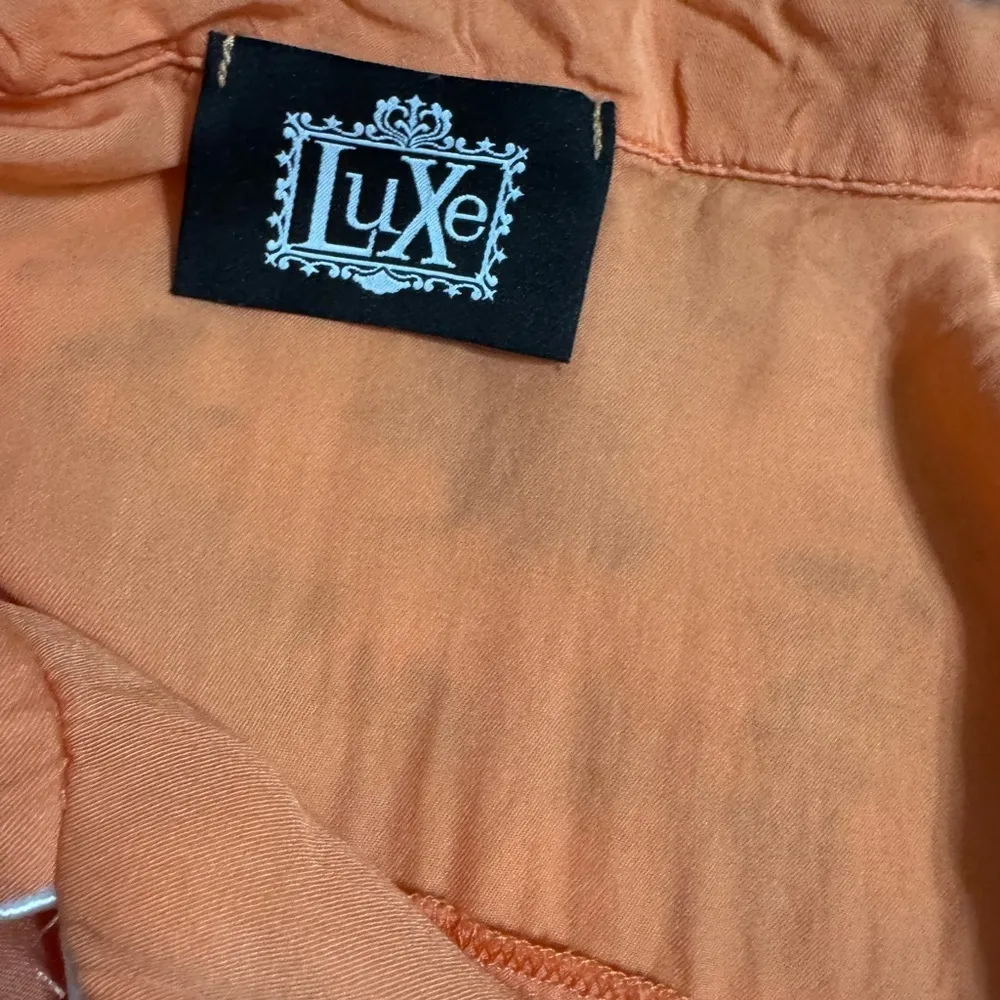 Luxe 2 pc orange with white trim pj set med p 39 - Image 6