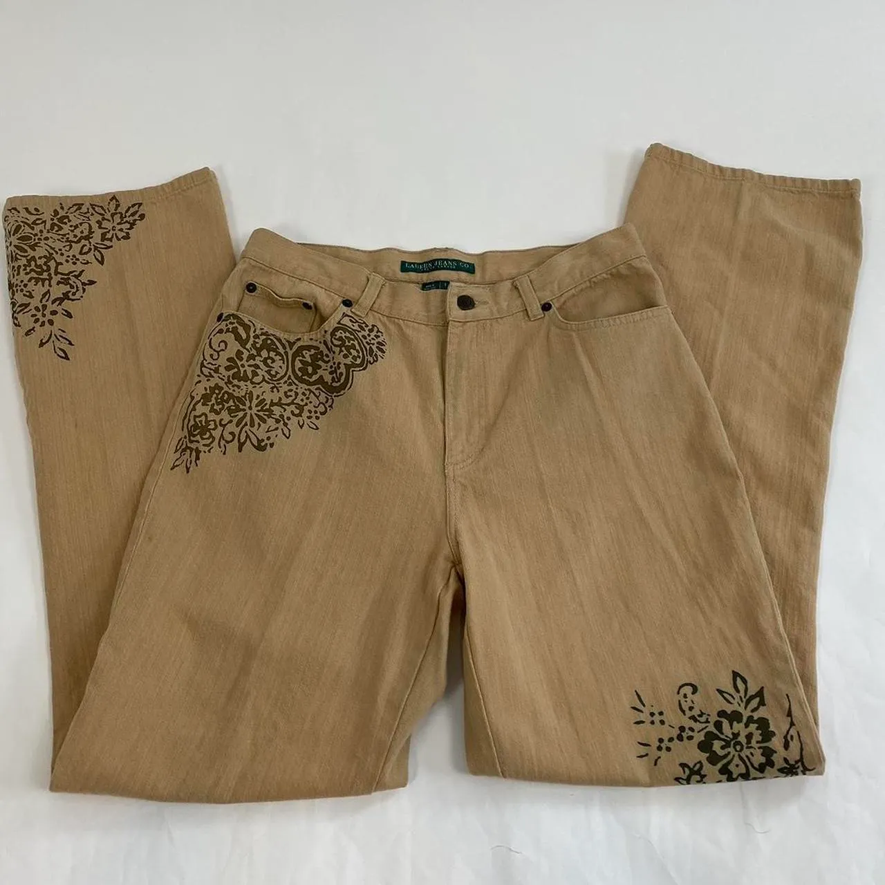 Ralph Lauren Vintage Jeans With Funky Patterns And Patch - Image 4