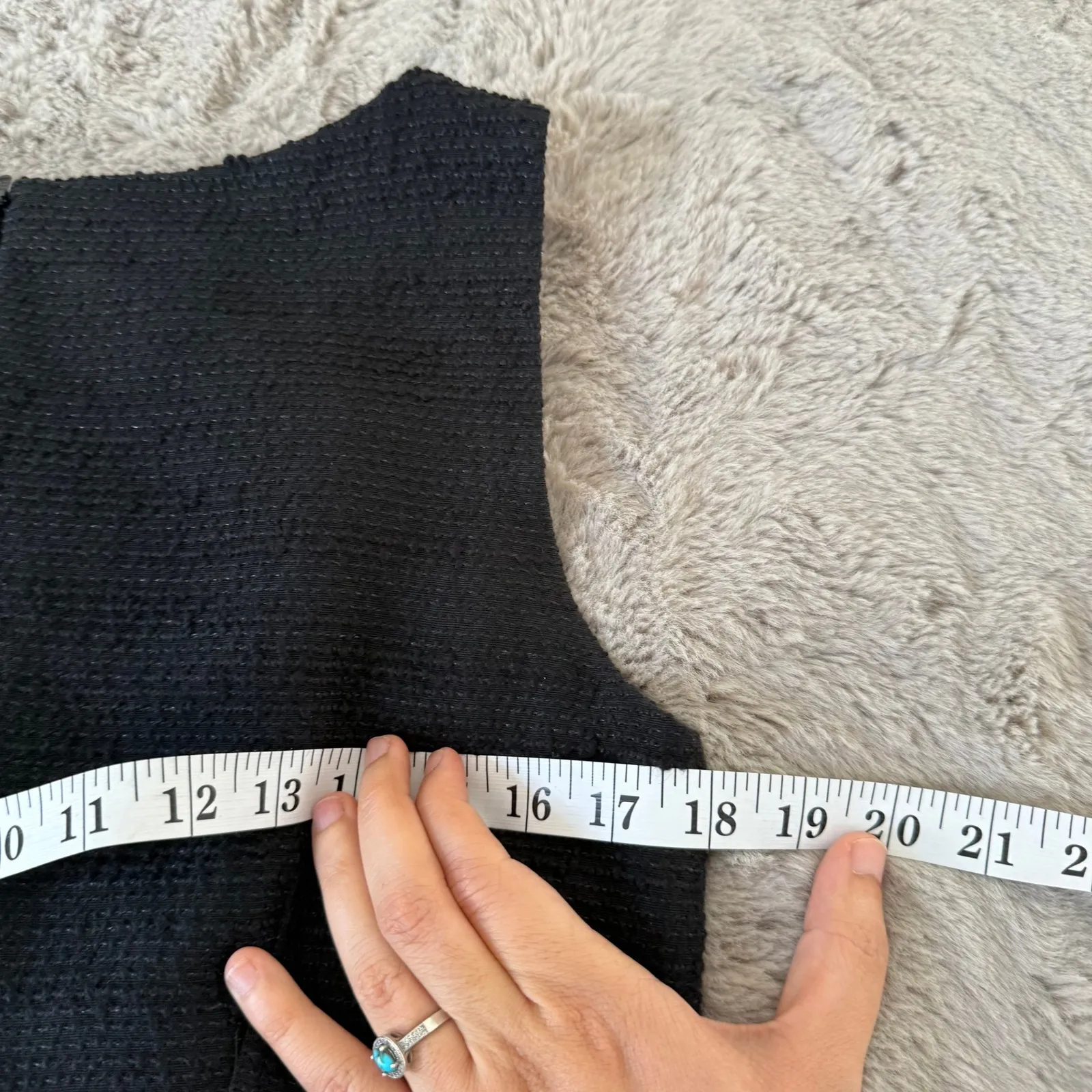 Etcetera Dress Black Bodice Tiger Print Skirt Coral Trim Women 8 SilkWool Career - Image 7