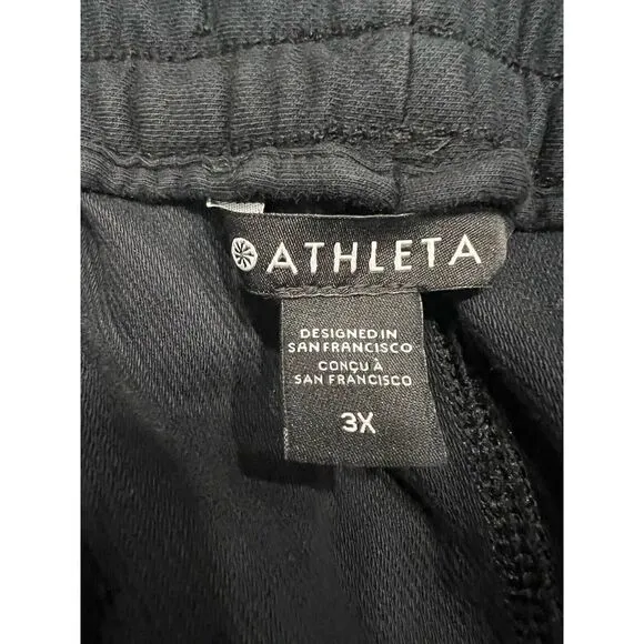 Athleta‎ Shorts Farallon Drawstring Cotton Black  Women  Size 3X - Image 6