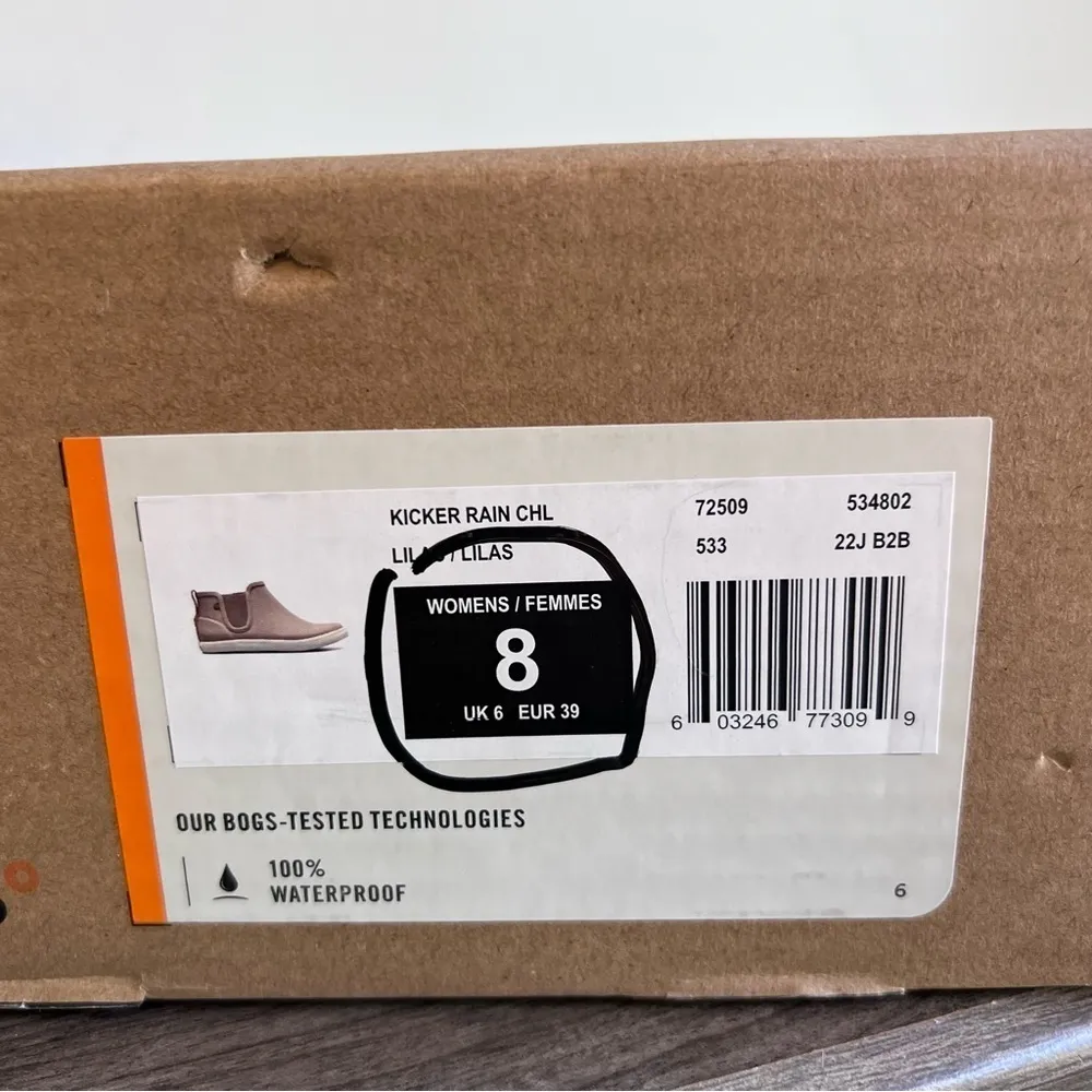 BOGS Kicker Chelsea Women's Waterproof Rain Boot Size 8 #B1427 - Image 2