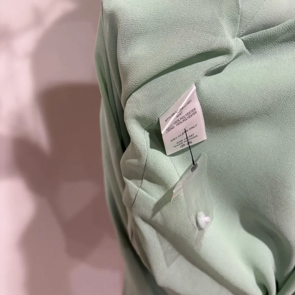 ASTR Jodie Dress Mint Size L Asymmetrical Halter Strap Low Back Keyhole Wedding - Image 12