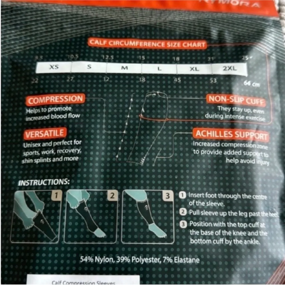 Rymora 1 Pair Unisex Calf Compression Sleeves Unisex
Brand new in bag! Black - Image 3