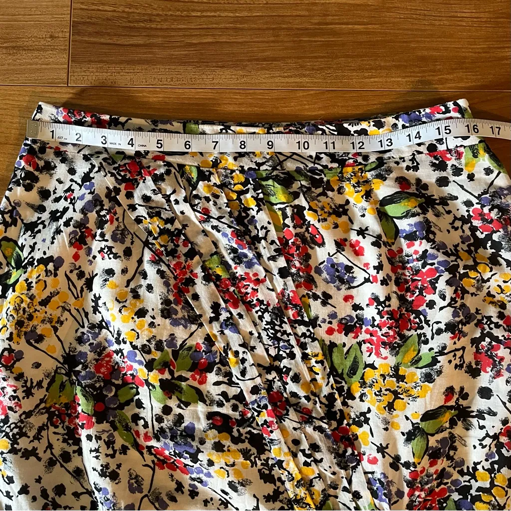 Anthropologie Hustle & Bustle Floral Pleated Ruffle Skirt 10 - Image 7
