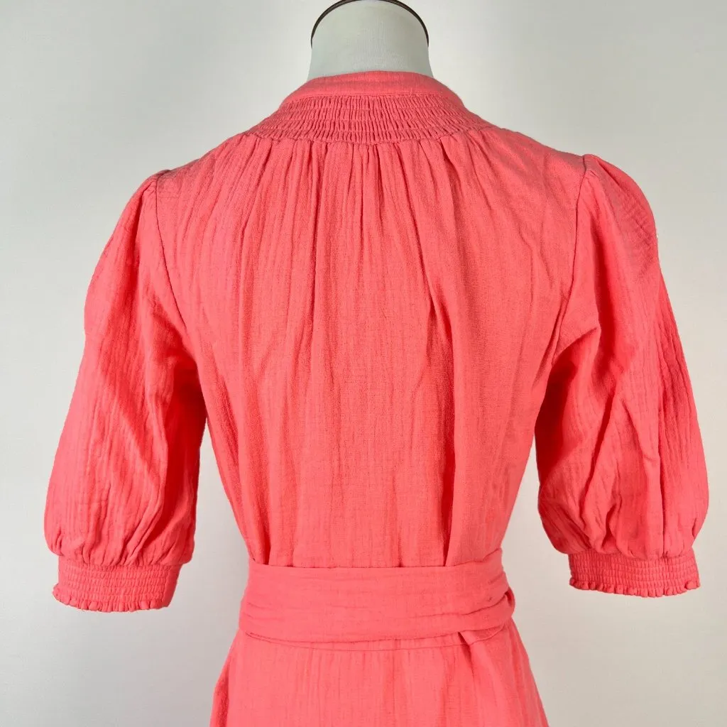 NWOT Boden Ada Double Cloth Cotton Pink Shirt Dress Size 8 Knee Length - Image 6