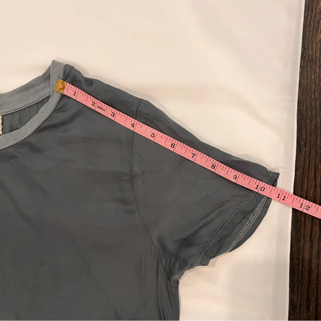 Nation LTD Gray/Blue Silky T-Shirt - Image 7