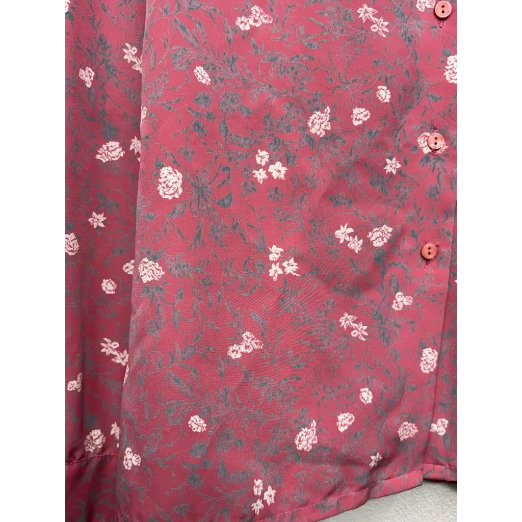 Vintage Country Sophisticates by Pendleton Pink Floral Button Up Blouse Medium - Image 5