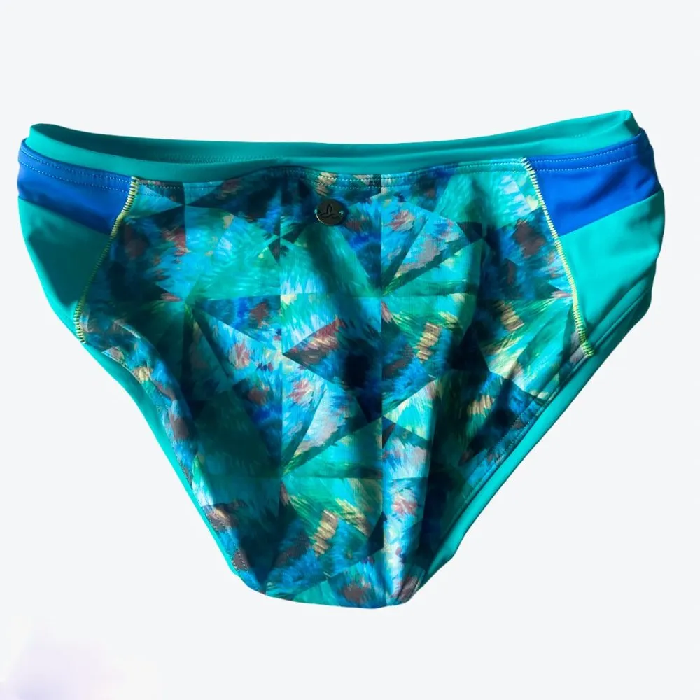 NWT  Milou Bikini Bottom in Emerald Pinwheel Swim Size XS NEW L473 - Image 10
