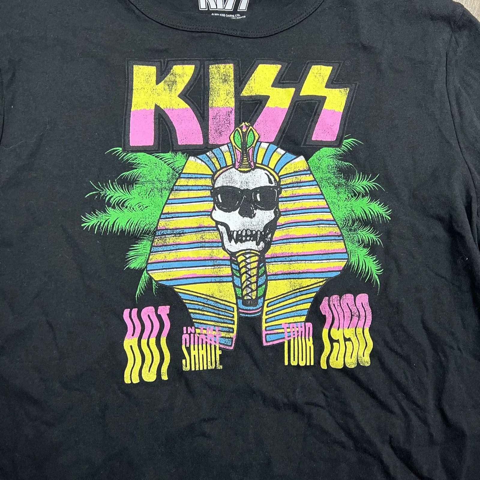 Women's KISS Tour Black Short Sleeve Oversized Graphic T - Image 4