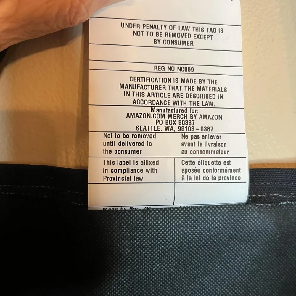 Funny Broken Arm Gag Gift Bag NWOT Black - Image 4