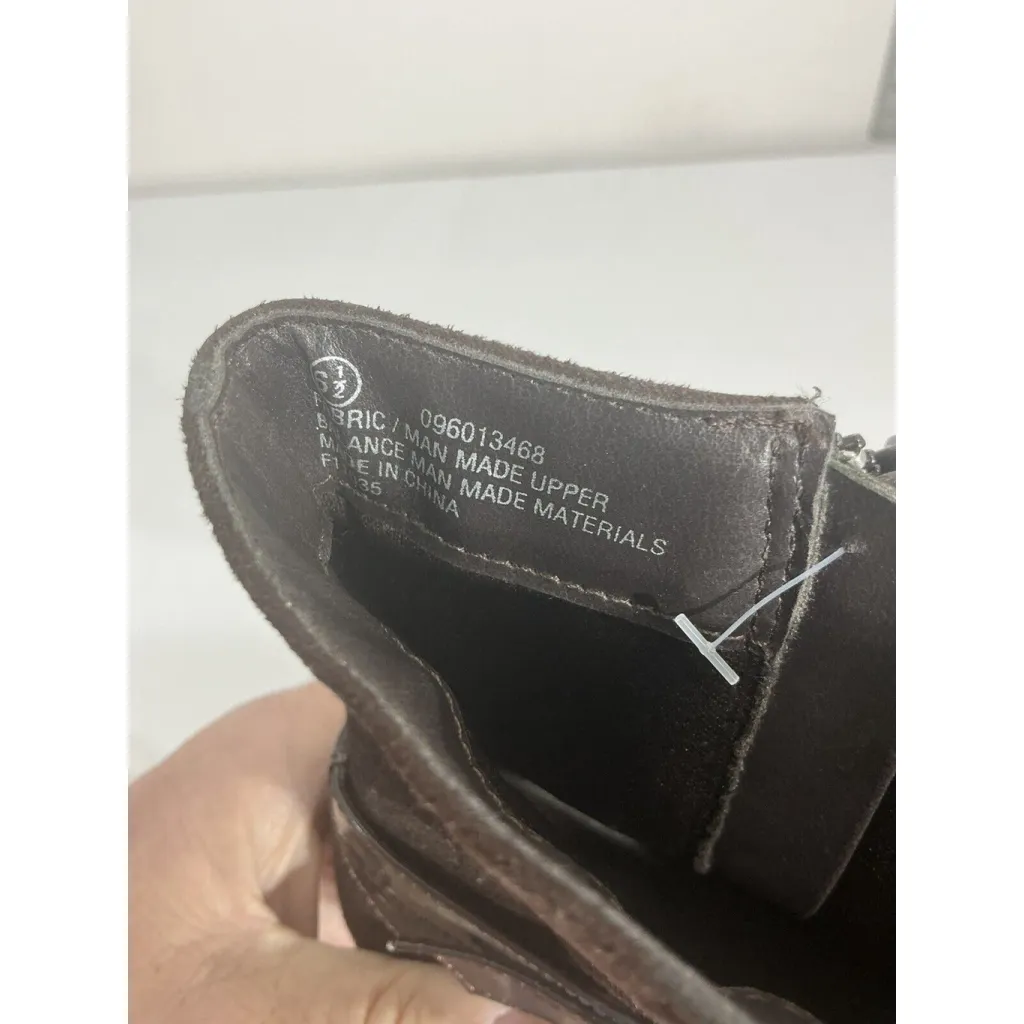 Womans Merona Size 6.5 Brown Strappy Zip Up Heel Ankle Boots NWOT - Image 7