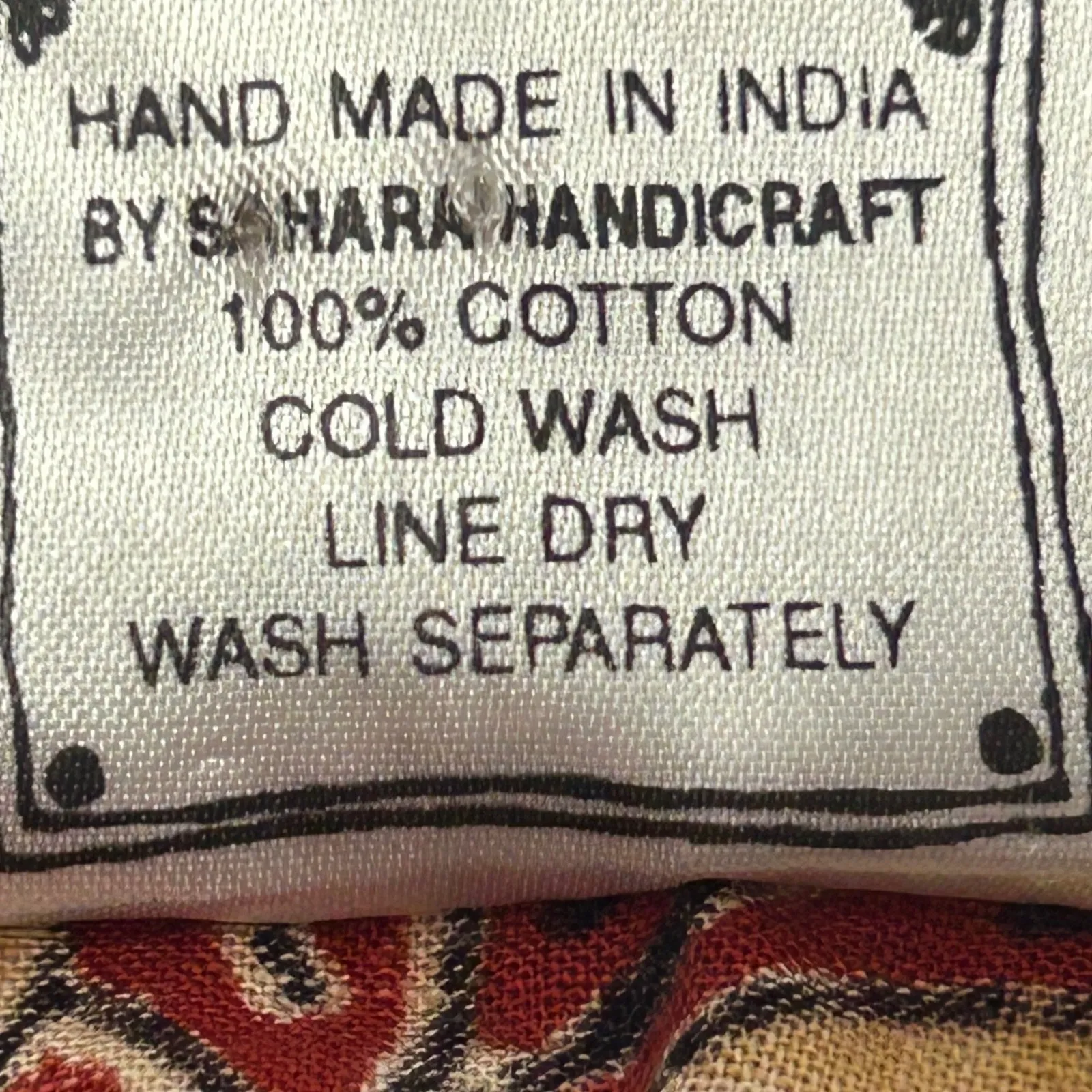 Market Place Dignity Not Charity Red Floral Cotton Maxi Skirt Size L Size L - Image 4