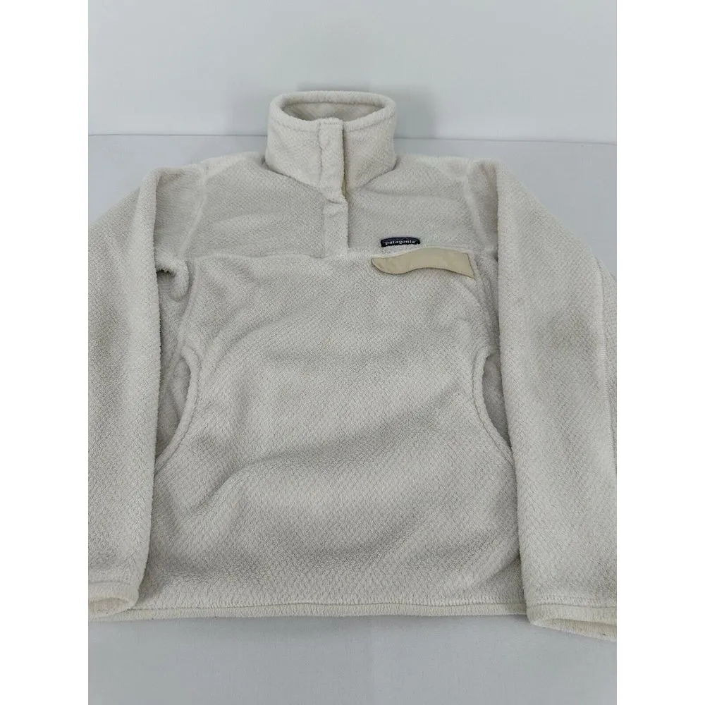 Patagonia Women's Re-Tool Snap-T Fleece Jacket Size Small White‎ Polartec 25442 - Image 2