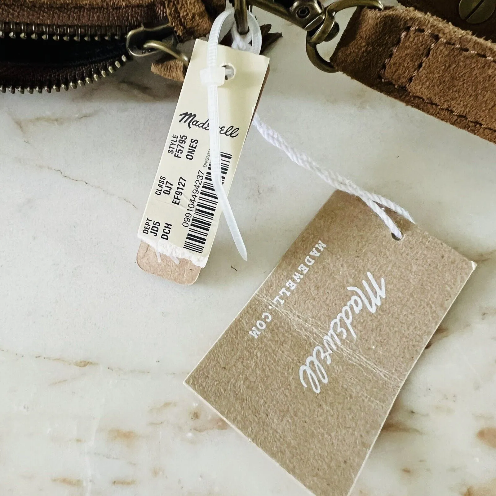 MADEWELL Deep Chestnut The Transport Crossbody: Suede Fringe Edition - Image 8