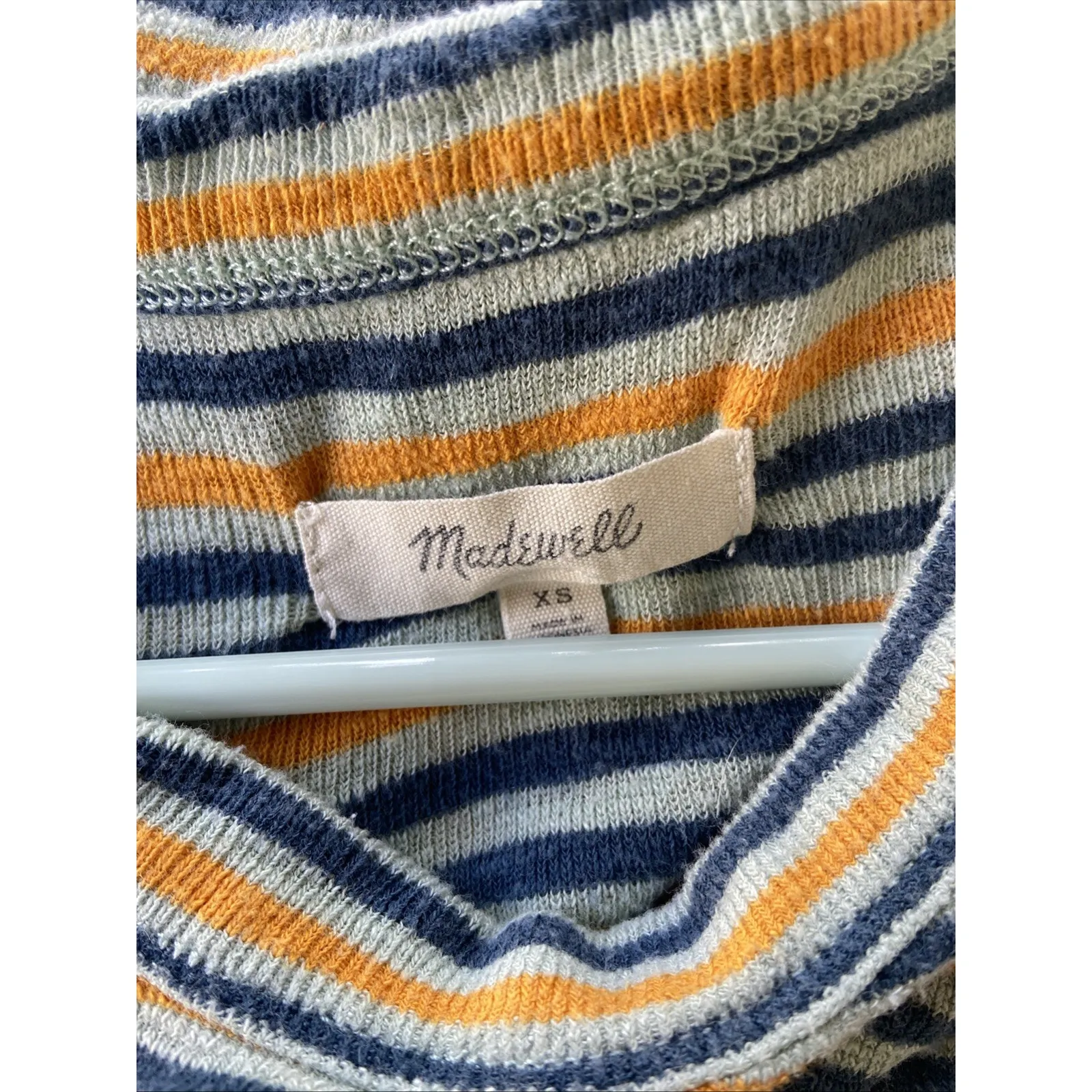 Madewell Striped Tie Front Knot‎ Tank Top Shirt Womens XS Summer Wardrobe Staple - Image 3