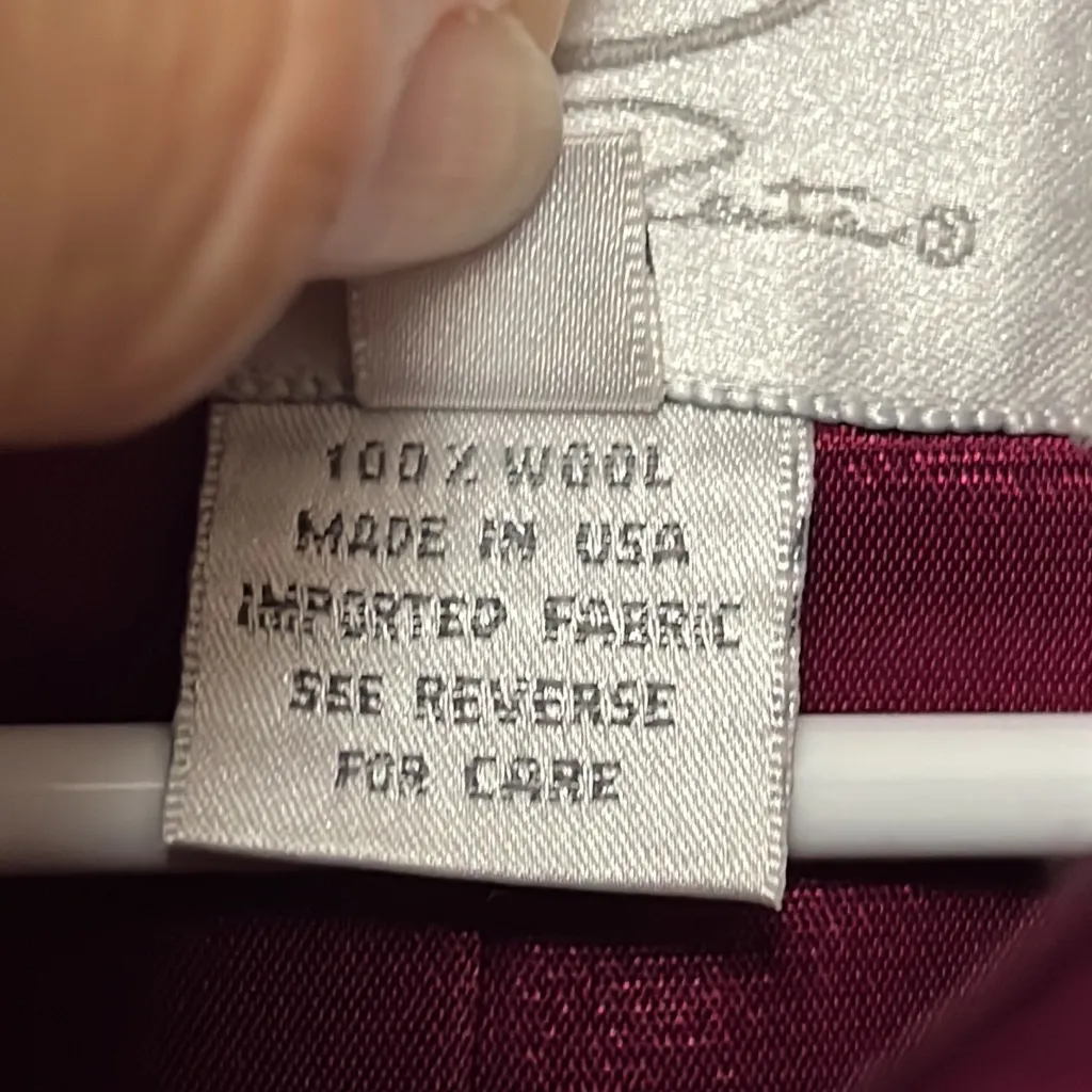 Oscar de La Renta *flawed* Fuchsia Blazer Size 14 - Image 5