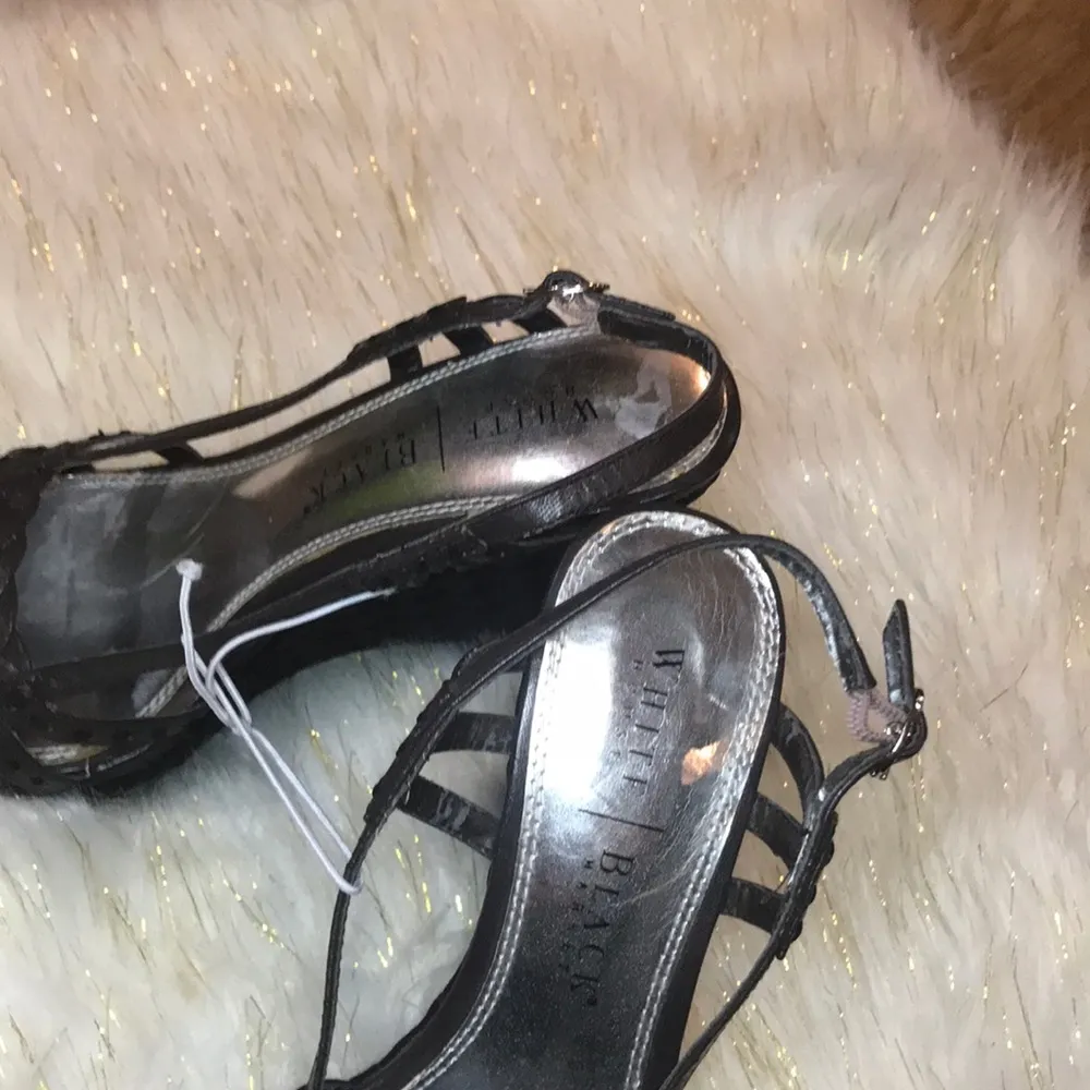 White House black market 7.5 brown wedge braided - Image 6