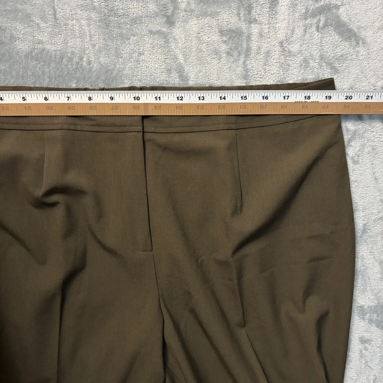 Talbots Woman Classic Fit Stretch Khaki Brown Wide Leg Career Pants Women's 18W - Image 8