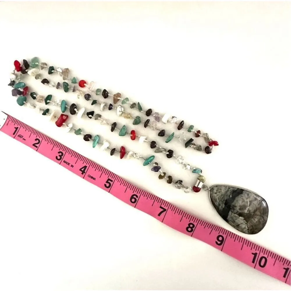 ocean jasper natural chip stones necklace - Image 5