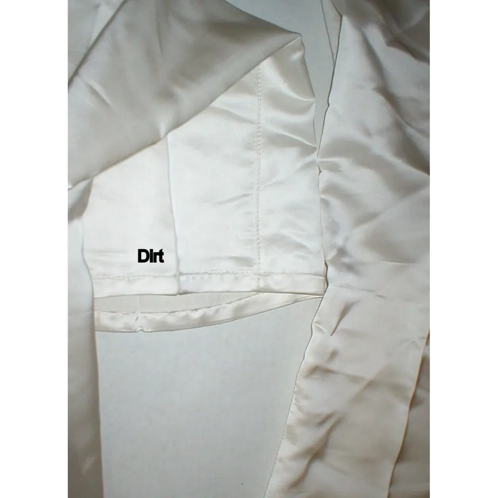 New Womens Designer Roberto Cavalli Italy Pants 46 10 NWT White Silk Tall Slacks - Image 7