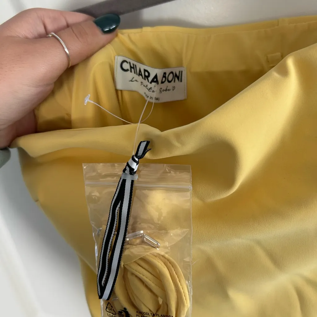 CHIARA BONI LA PETITE ROBE Eliska Ruffle Strapless Gown In Soleil - Image 3