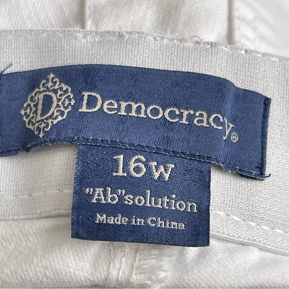 Democracy AB Solution Optic White Ankle Skimmer Jeans Women’s Plus Size 16W - Image 9