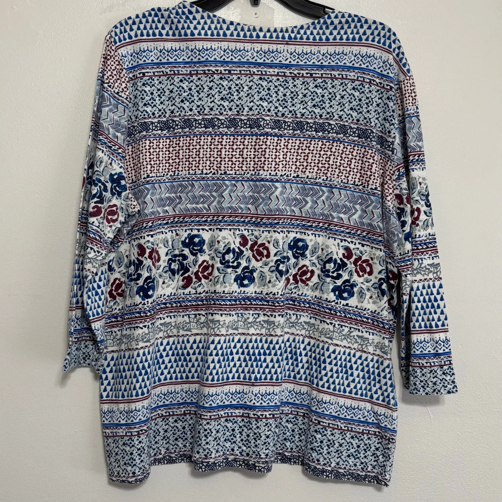 Coral Bay Boho 3/4 Sleeve Top Size XL - Image 2
