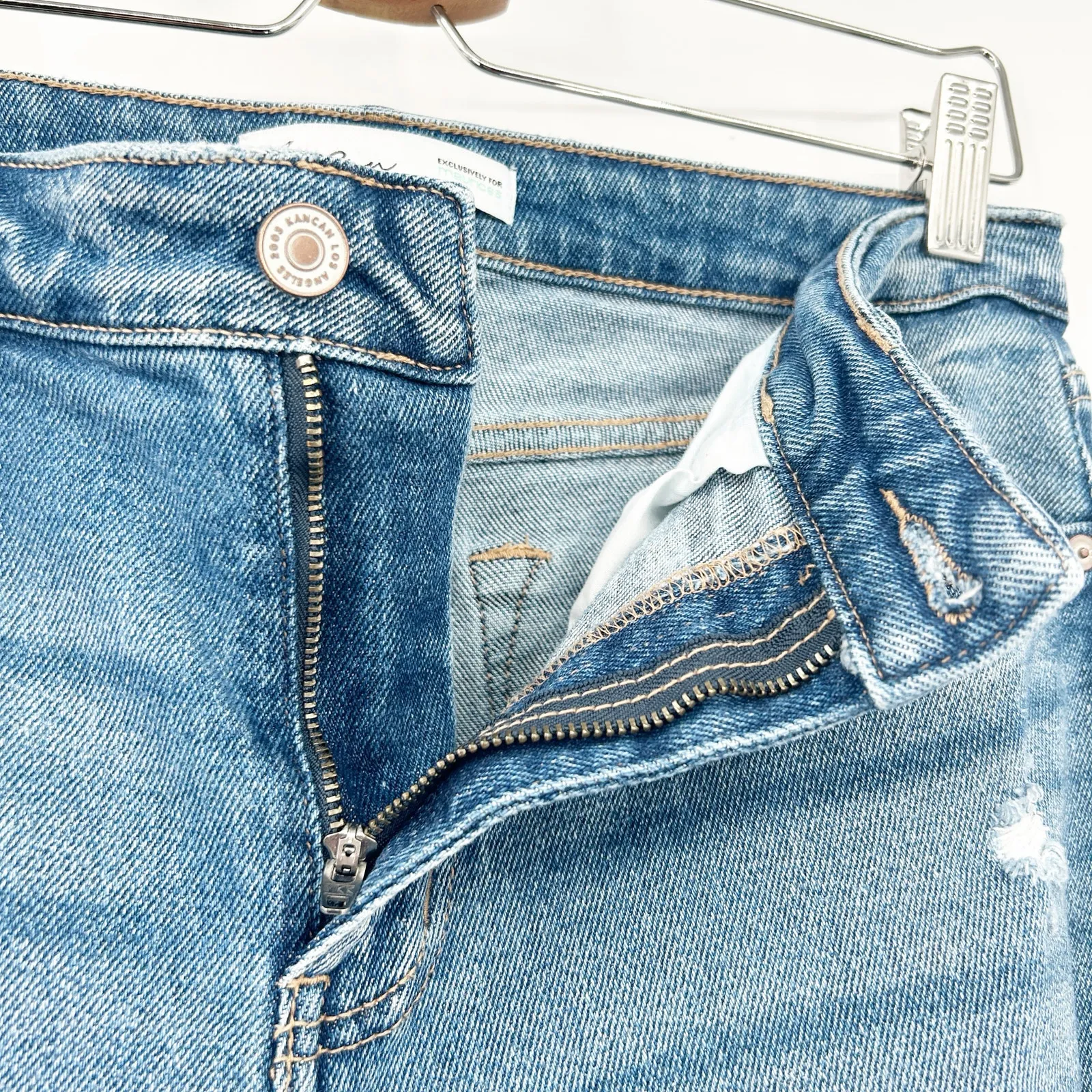 Kancan x Maurices Womens Ankle Straight High Rise Ripped Distressed Jeans 27 Blue - Image 7