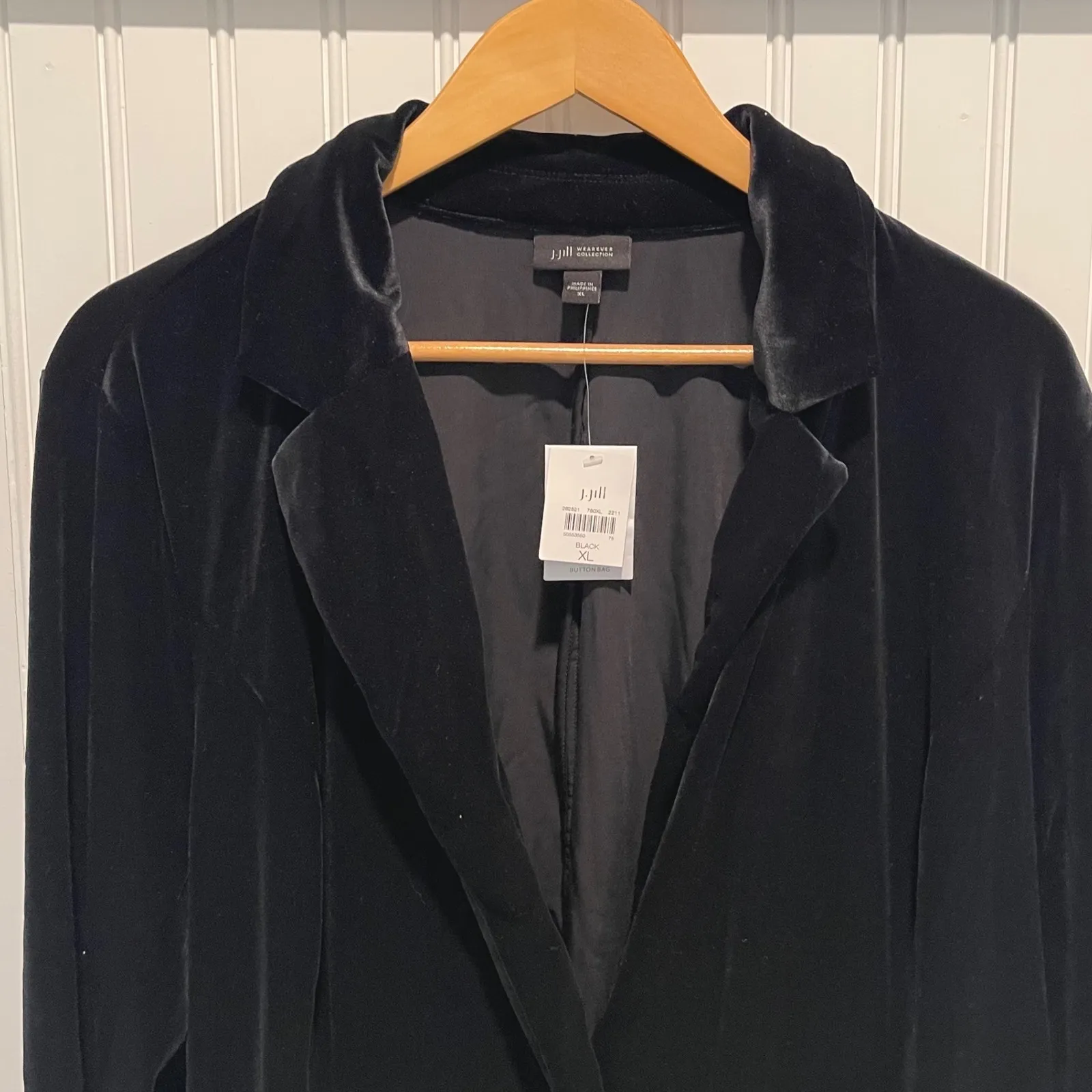 J. Jill Black Wearever Velvet Blazer Jacket Womens Plus XL Button Front
NWT - Image 3