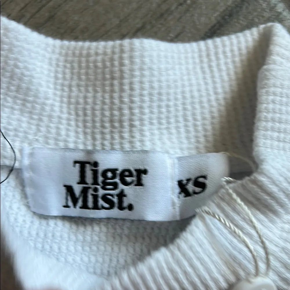 Tiger Mist White Ribbed Top - Image 4
