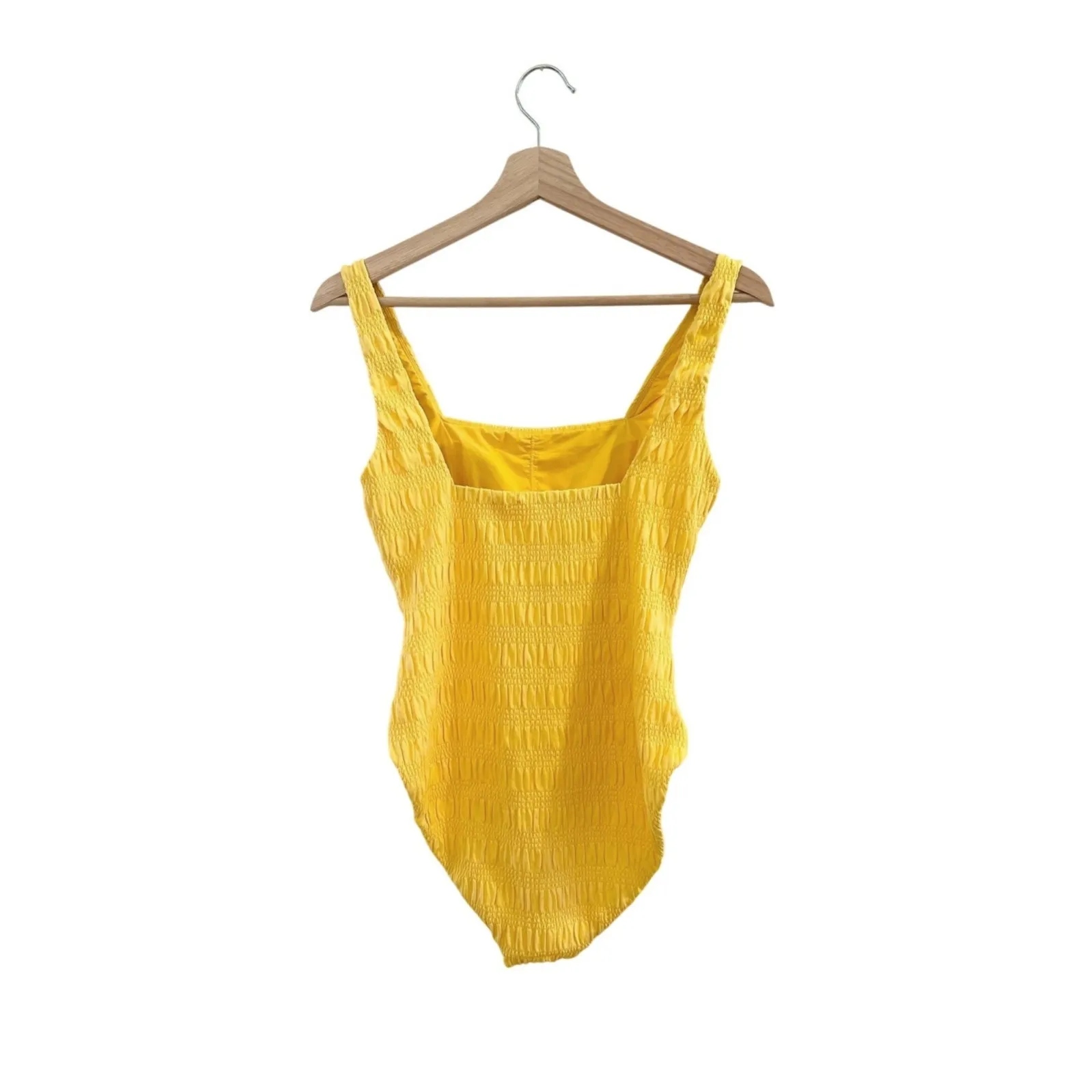 Andie The Miami Smock Detail One-Piece Swimsuit Sunstruck Yellow S - Image 4