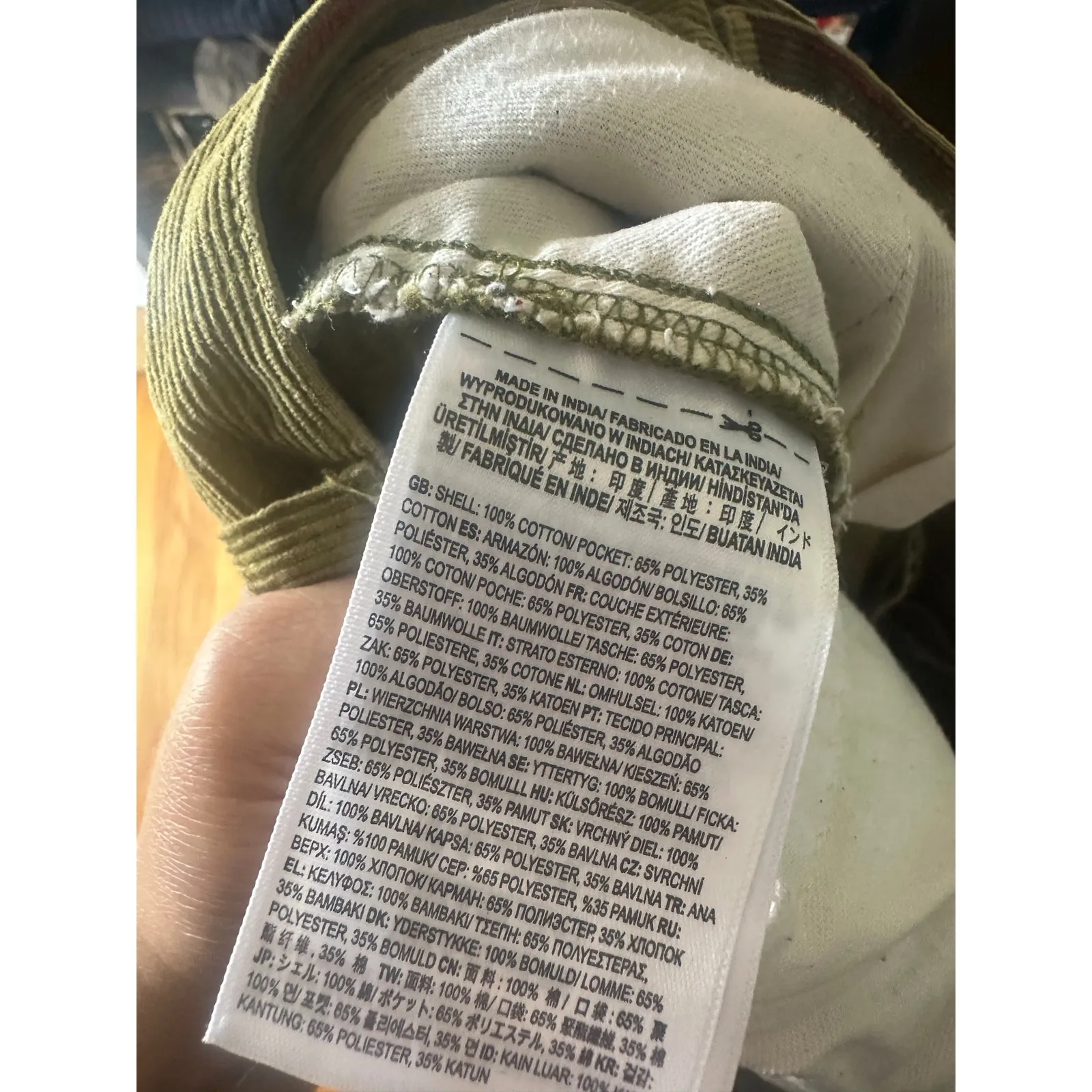 Vans Authentic Olive Green Corduroy Relaxed Pants – Size 28 - Image 10