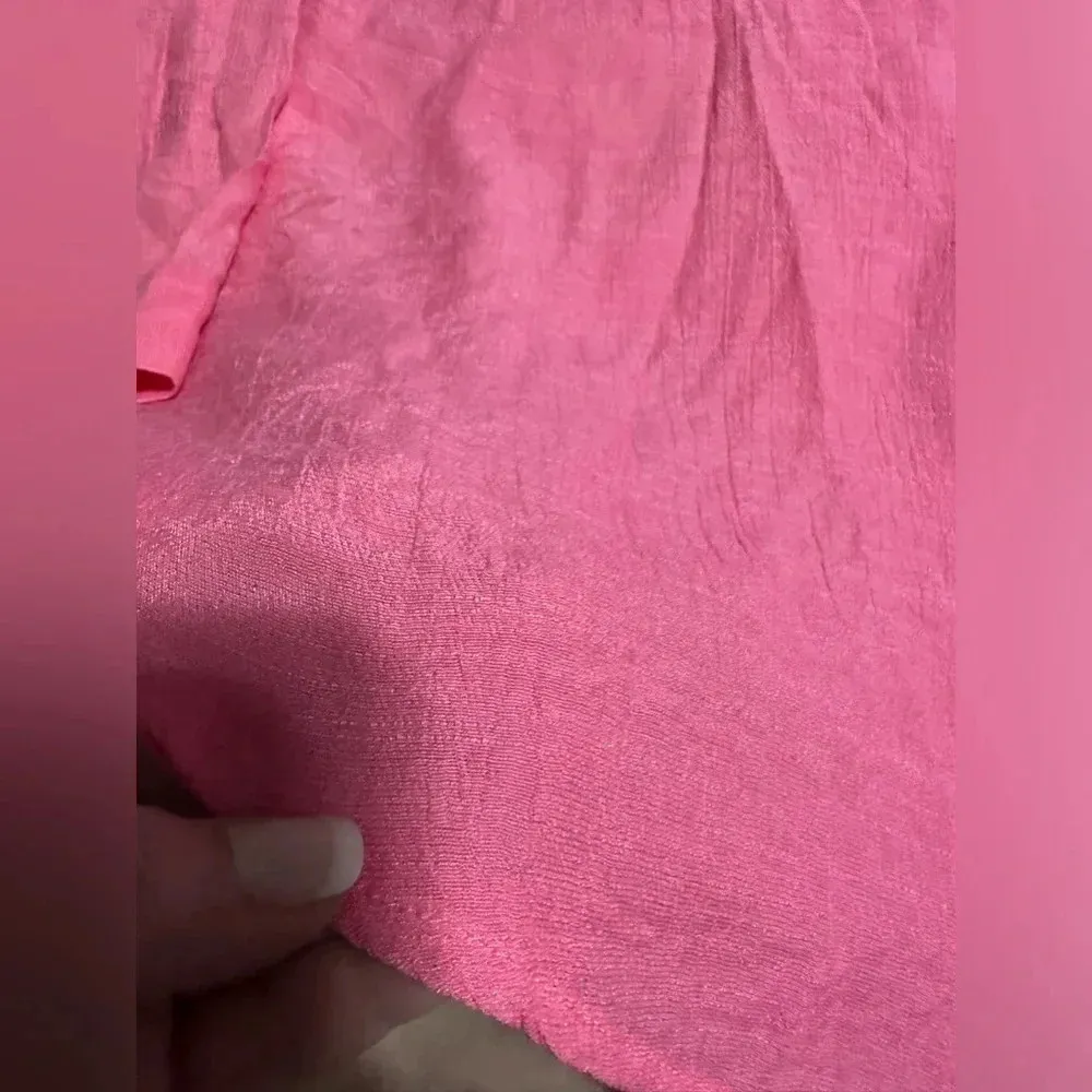 Flawless Button Down Women’s Size Large Lightweight Rayon Pink NWT - Image 2