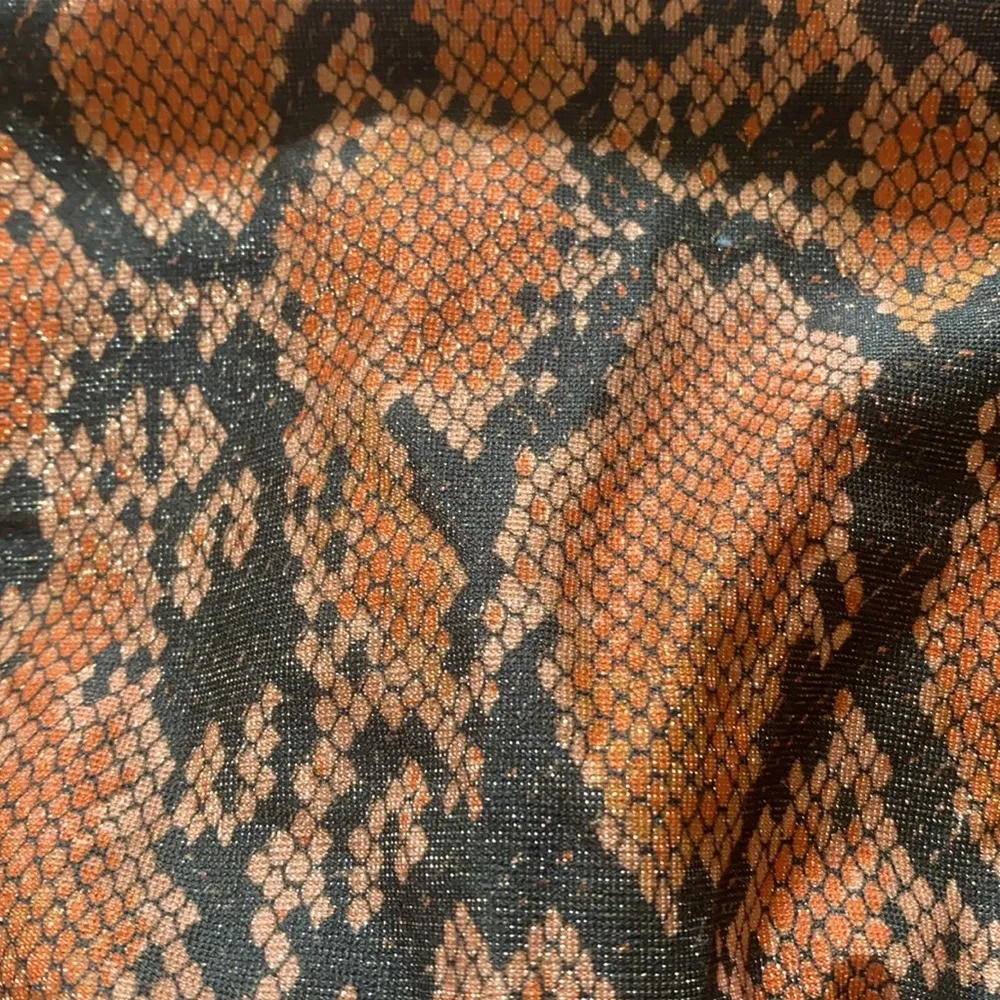 Snake Print Glitter Bikini Top Orange Size undefined - Image 2