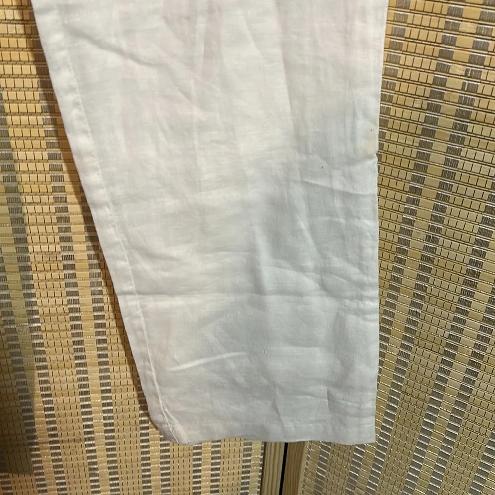 Charter Club Pant Shop Linen Cotton Drawstring Waistband Winter White Pants 8 - Image 7