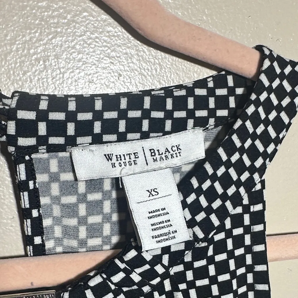 White House Black Market Printed Career Top | XS‎ - Image 2