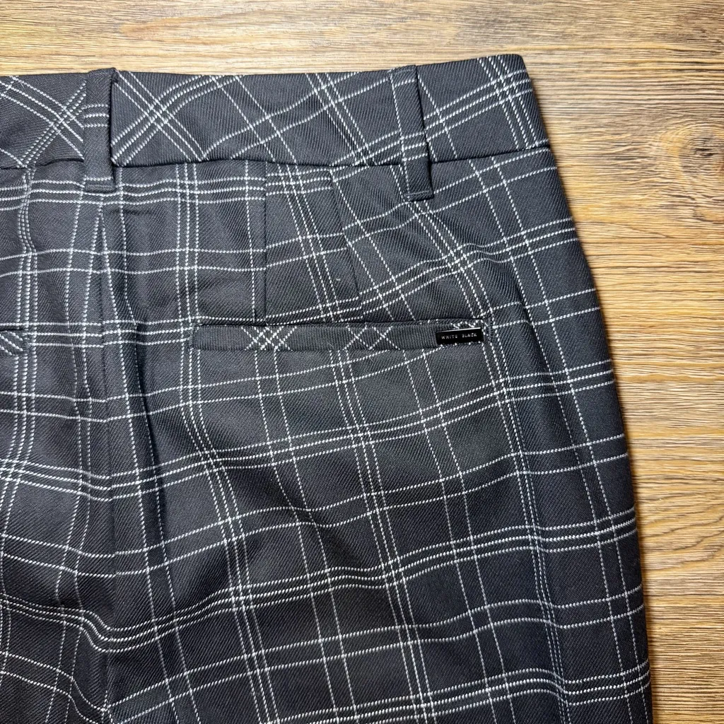 NWOT White House Black Market Classic The Slim Ankle Black Checkered Dress Pants - Image 13