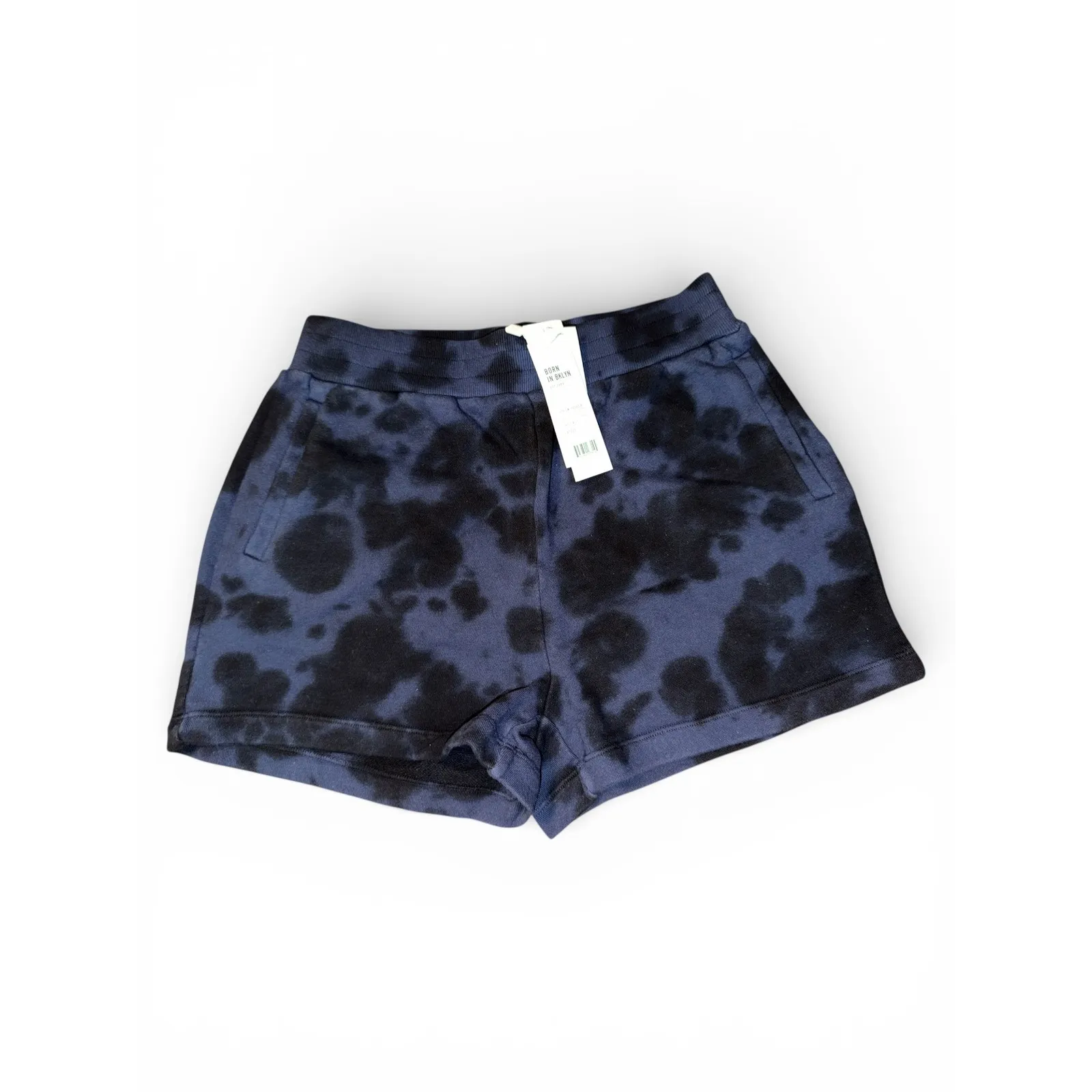 525 America Born in Bklyn Indigo Multi Tie Dye Sweat Shorts, Size S, NWT - Image 2