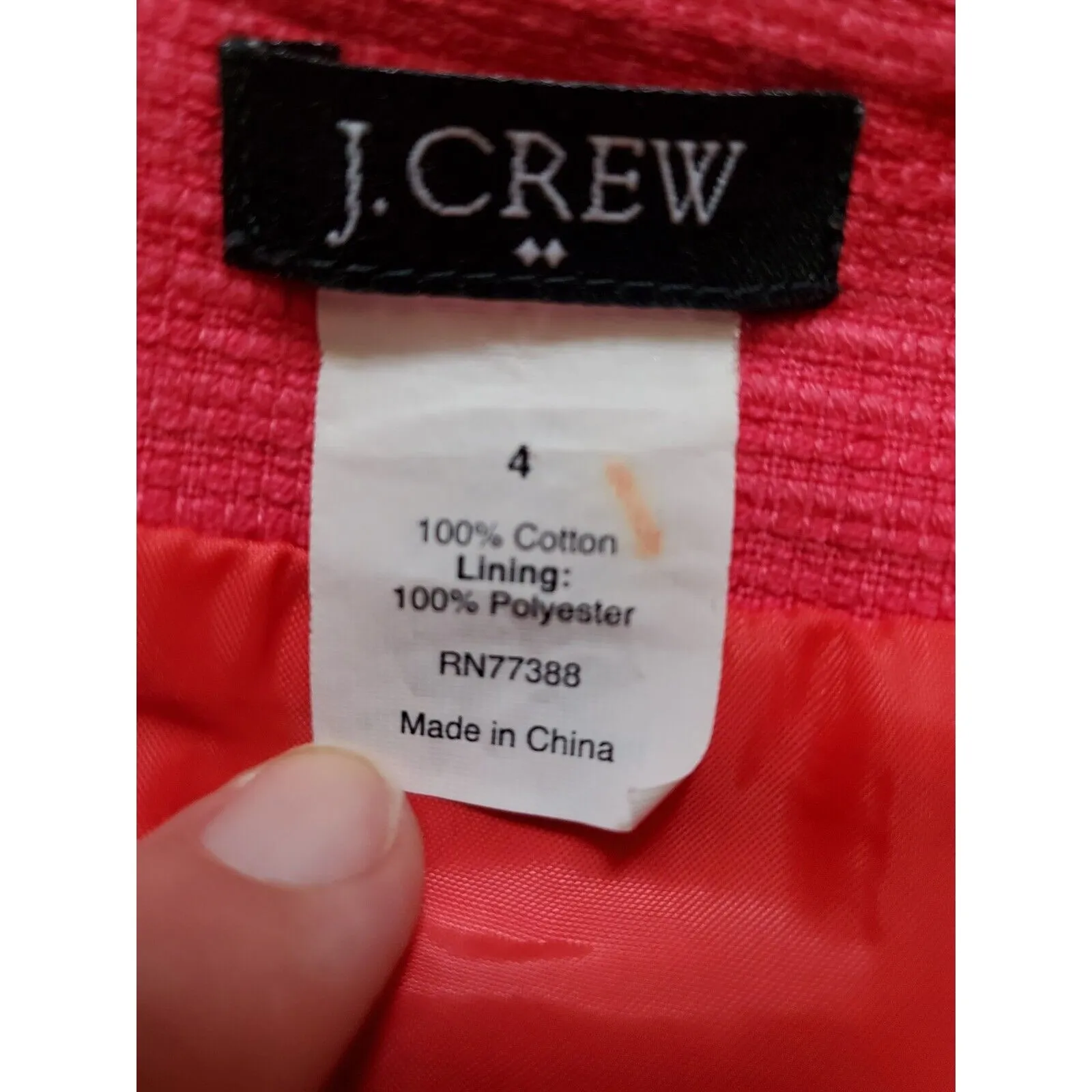 J Crew Mini Skirt Women 4 Pink Short A Line Pencil 100% Cotton Preppy Ladies - Image 3