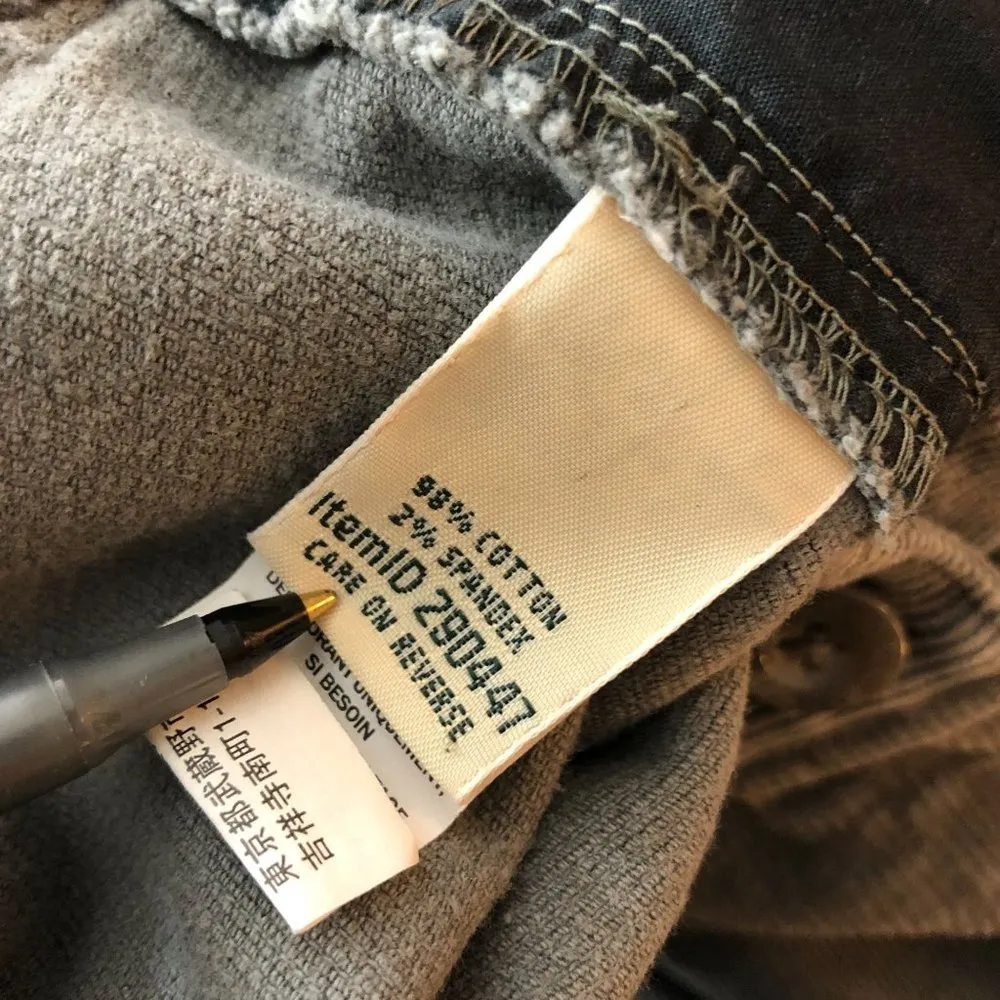 LL Bean Womens Corduroy Pants Favorite Fit Cotton Stretch Gray 18 - Image 4