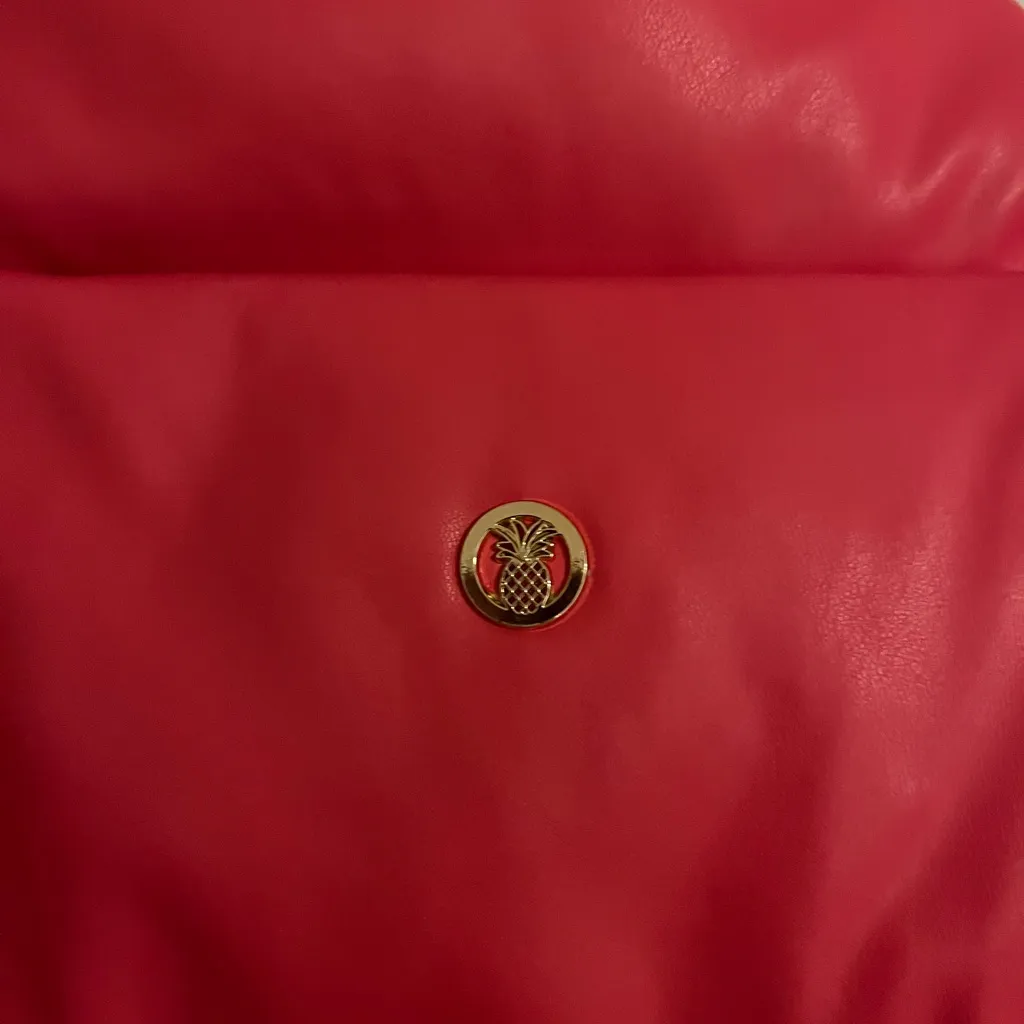 Simply Southern Faux Leather Puffer Vest NWT Size M - Image 6