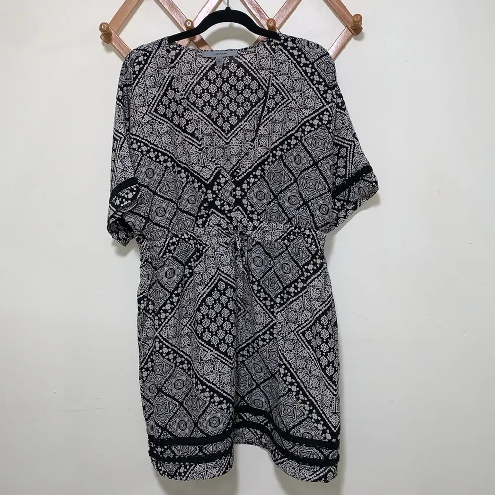 Athleta Bandana Coast to Coast swim Cover Up woman size MEDIUM black tanish gray - Image 2