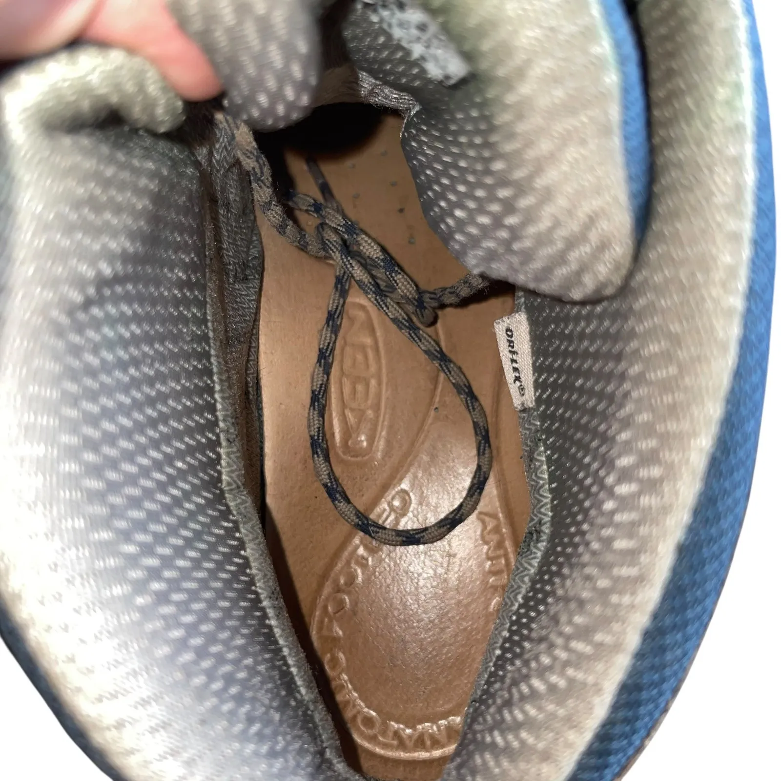 Keen Durand‎ II Boots Women's Size 9.5 Hiking Trail Tan Teal Waterproof Mid - Image 5