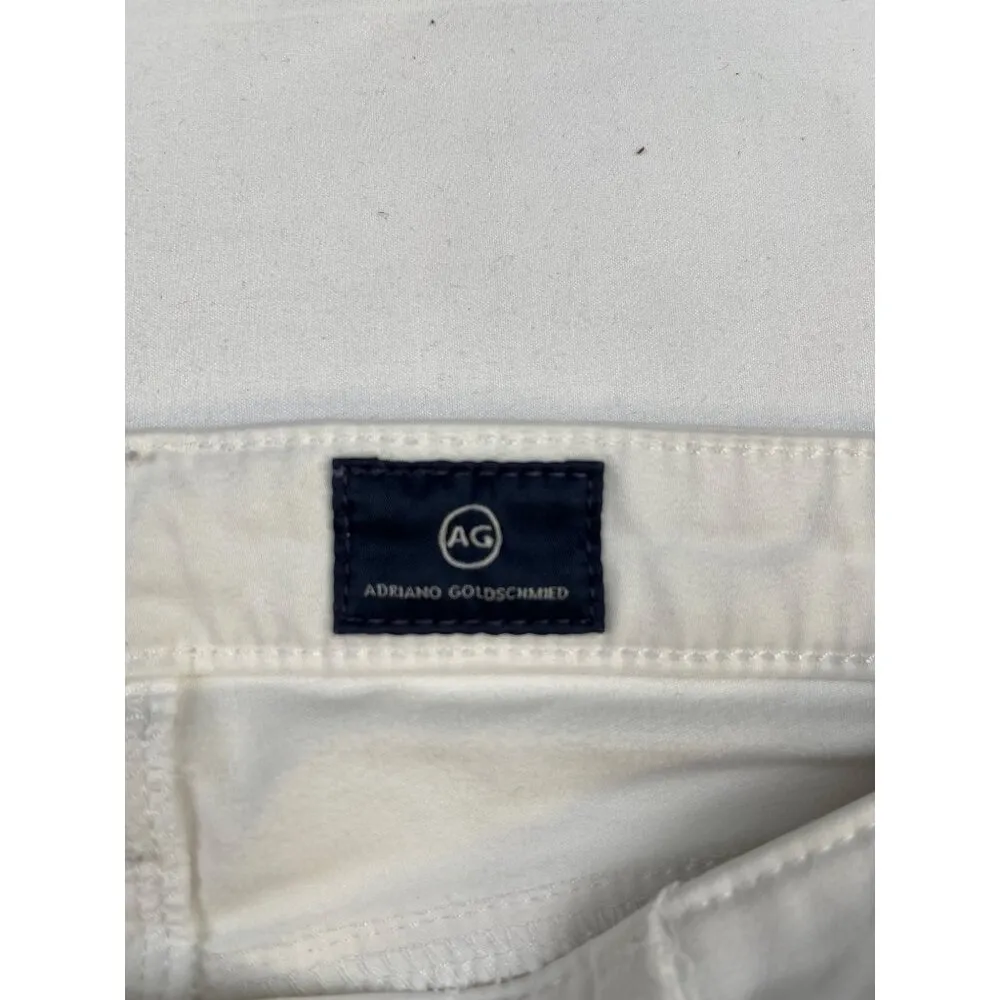 Adriano Goldschmied Women's Jeans White Slim/straight/ankle Size 28x27 SKU 4597 - Image 3