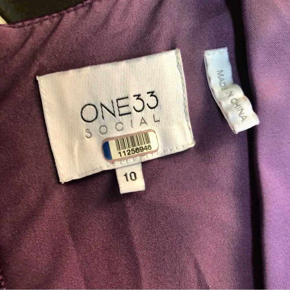 Cutout Gown Maxi Dress Dark Purple Gold Hardware Grecian Slit sz 10 - Image 12